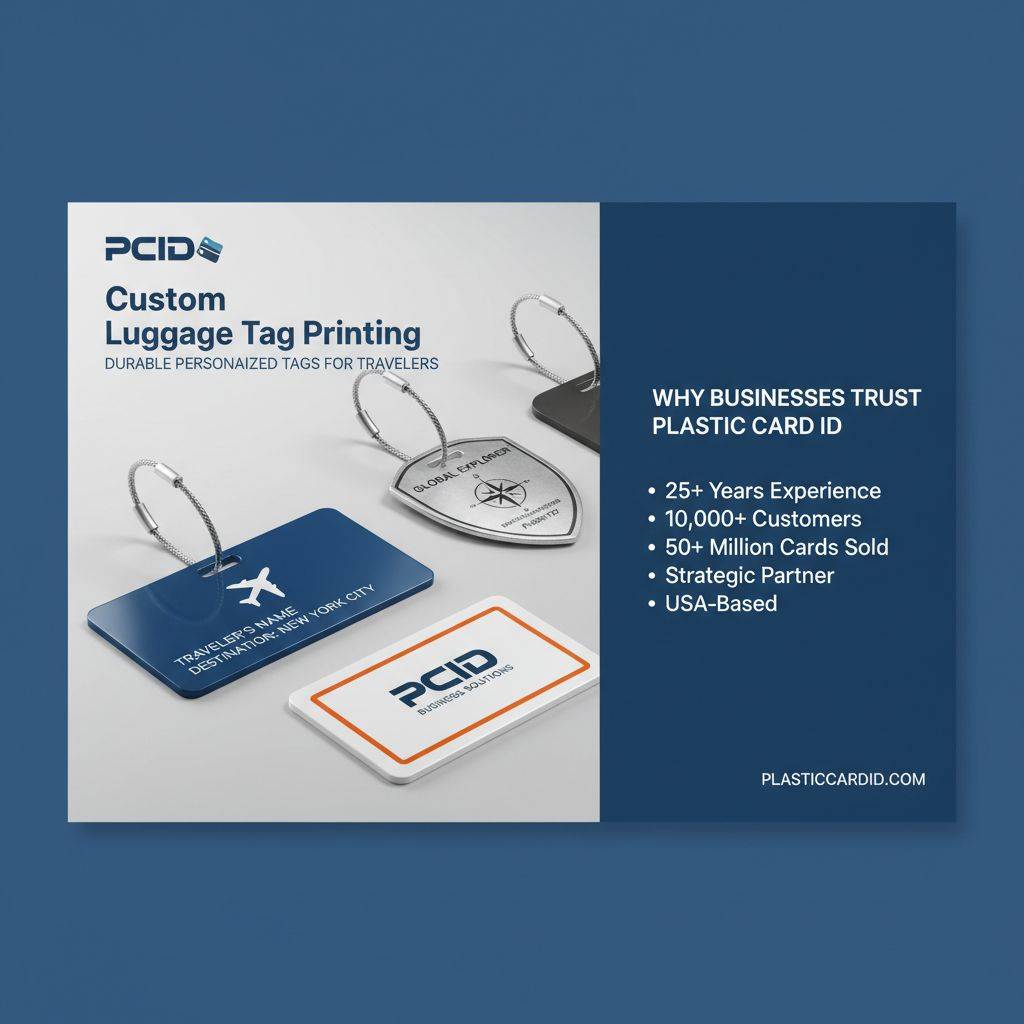 Why Businesses Trust Plastic Card ID for Custom Luggage Tag Printing
